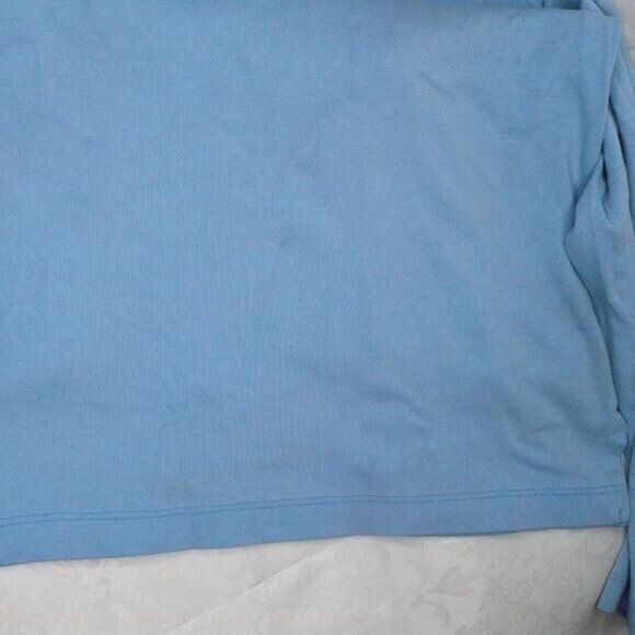 Expressiva Nursingwear Long Sleeve Top Size M Lt. Blue V/Crew Neck Double Layer - Picture 5 of 8